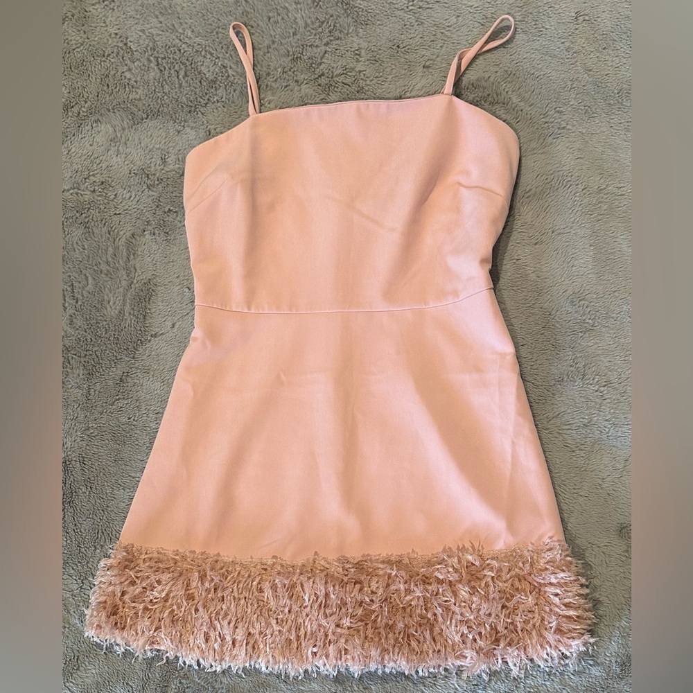 NWT, Fluffy hem mini dress
